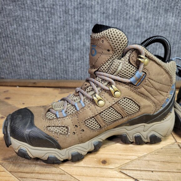 Oboz Bridger Women's 6.5 Vent Mid B-Dry Leather Waterproof Hiking Boots, Walnut - Picture 5 of 11